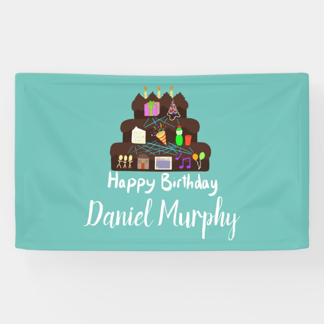 Nerdy Birthday Neural Network Banner (Horizontal)