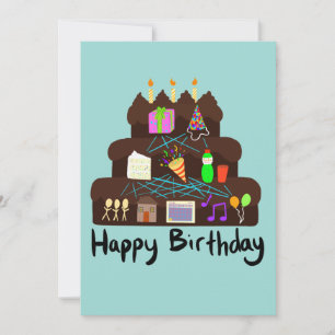 Nerdy Birthday Neural Network Einladung
