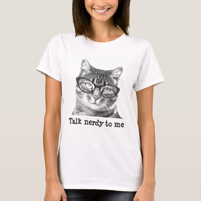 Nerdy cat to Shirts for women (Vorderseite)