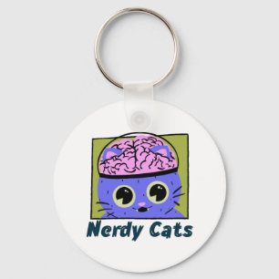 Nerdy Cats, Gehirndesign Schlüsselanhänger