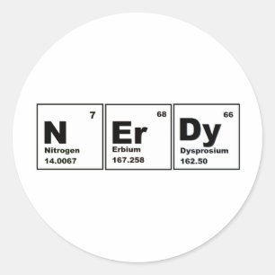 Nerdy Chemistry Product! Runder Aufkleber
