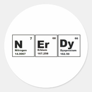 Nerdy Chemistry Product! Runder Aufkleber