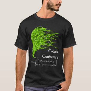 Nerdy Collatz Conjecture 3N 1 Green Seaweed Math T-Shirt