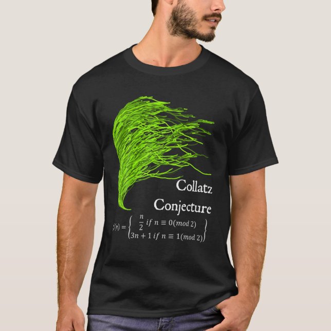 Nerdy Collatz Conjecture 3N 1 Green Seaweed Math T-Shirt (Vorderseite)