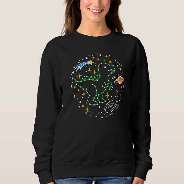 Nerdy Dinosaur Merry Christmas Eve Party Xmas Sweatshirt (Vorderseite)