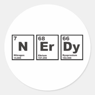 Nerdy Elements Runder Aufkleber