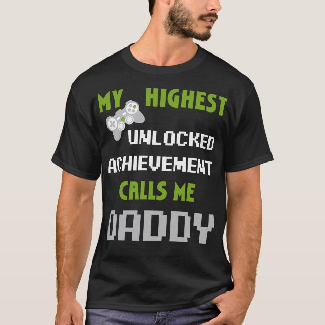 Nerdy Funny Vathers Day Gamer Vater Video Gaming T-Shirt (Vorderseite)