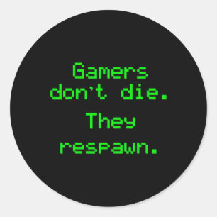 Nerdy Gamer Die nicht, das Videospielgerät wieder  Runder Aufkleber