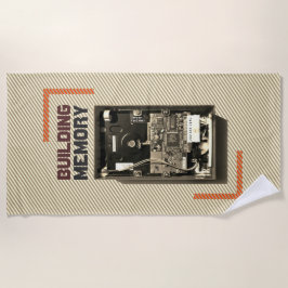 Nerdy Gebäude Memory Geek Festplatte individuell a Strandtuch