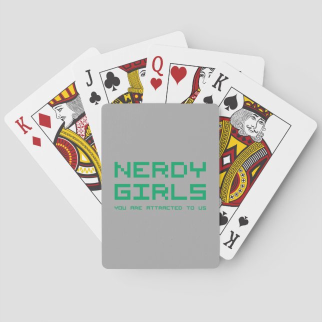 Nerdy Girls 2 Spielkarten (Rückseite)