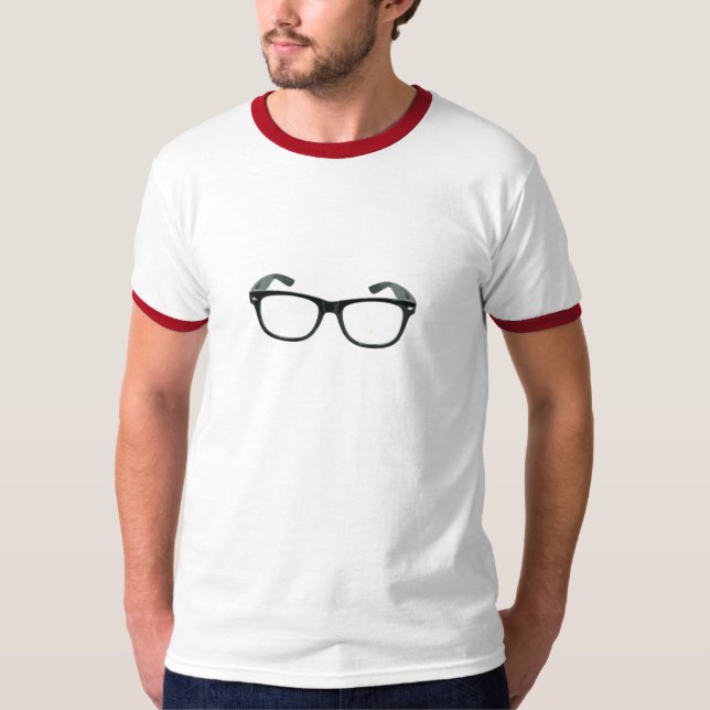 Nerdy Glas-T-Shirt T-Shirt (Vorderseite)