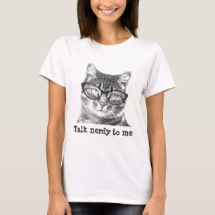 Nerdy Katzent-shirts für Frauen T-Shirt