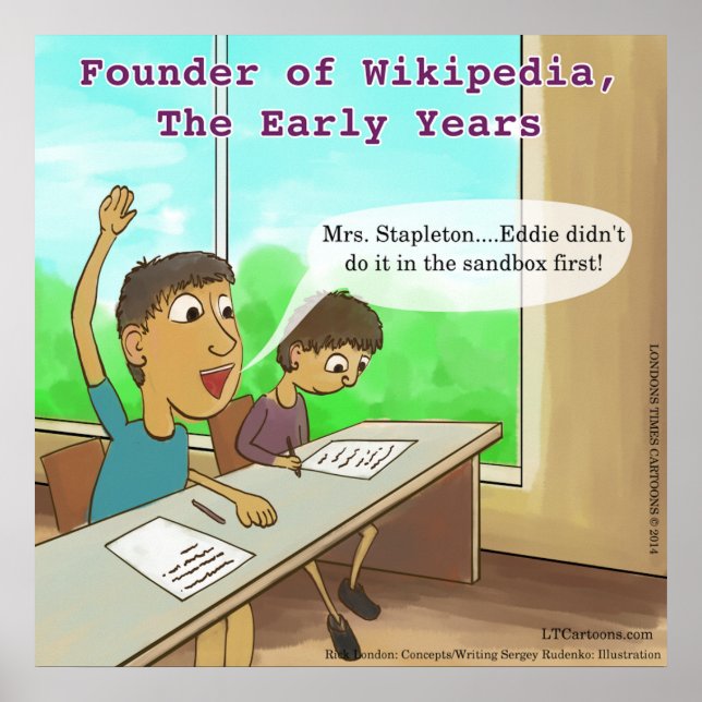 Nerdy Kids Funny Cartoon Poster (Vorne)