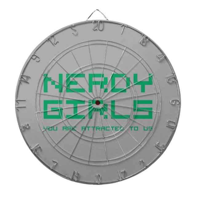 Nerdy Mädchen 2 Dartscheibe (vorne)