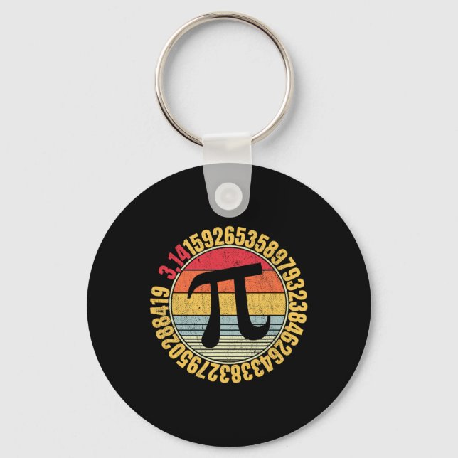 Nerdy Math Pi Symbol Mathlete Schlüsselanhänger (Vorderseite)