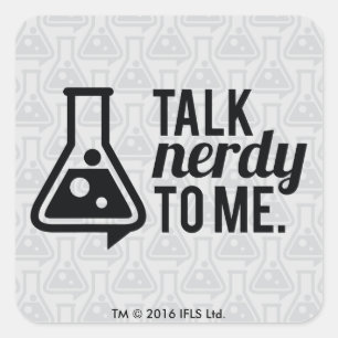 Nerdy Quadratischer Aufkleber