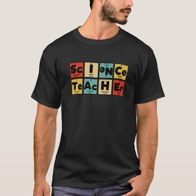 Nerdy Science Teacher Periodic Table Elements T-Shirt (Vorderseite)