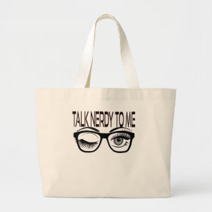 Nerdy spricht mit mir Geek Glasses Winking Eye Lil Jumbo Stoffbeutel