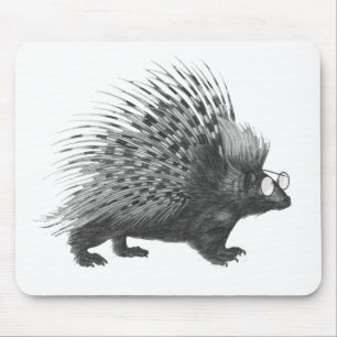 Nerdy Stachelschwein Mousepad