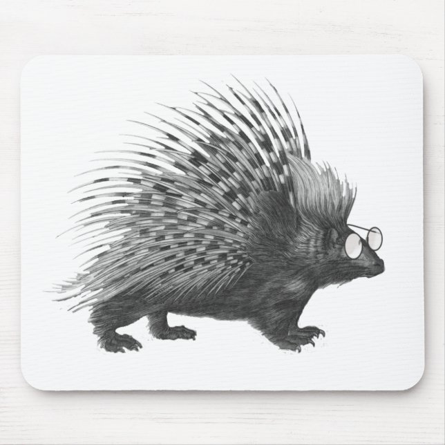 Nerdy Stachelschwein Mousepad (Vorne)