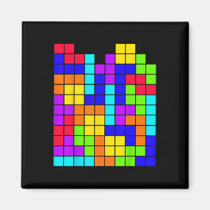 Nerdy Tetrominoes Blockpuzzle Video Game Math Tee Magnet
