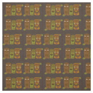 Nerdy Tikis Muster Stoff