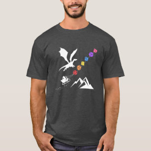 Nerdy Weihnachten Regenbogen Polyeder-Würfel Set T T-Shirt