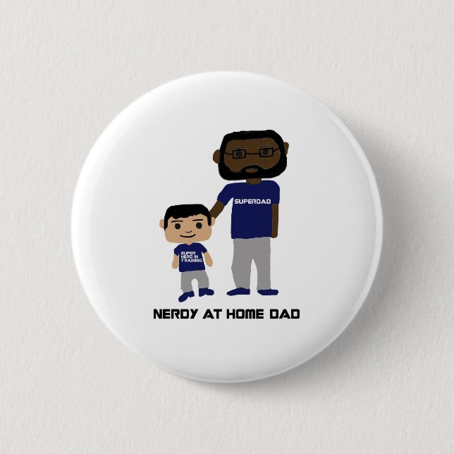 Nerdy zu Hause Vater-Knopf Button (Vorderseite)