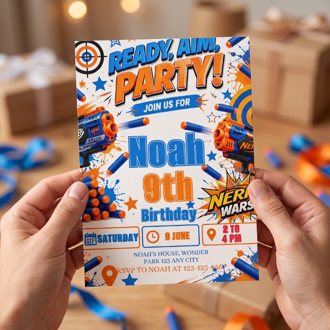 Nerf Geburtstag  Einladung (Von Creator hochgeladen)