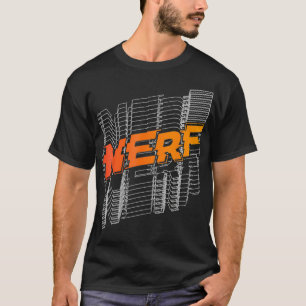 Nerf gestapeltes Linienlogo T-Shirt