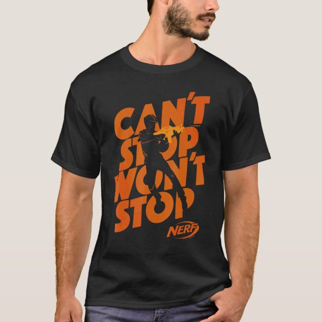 Nerf kann die Silhouette nicht aufhalten T-Shirt (Vorderseite)