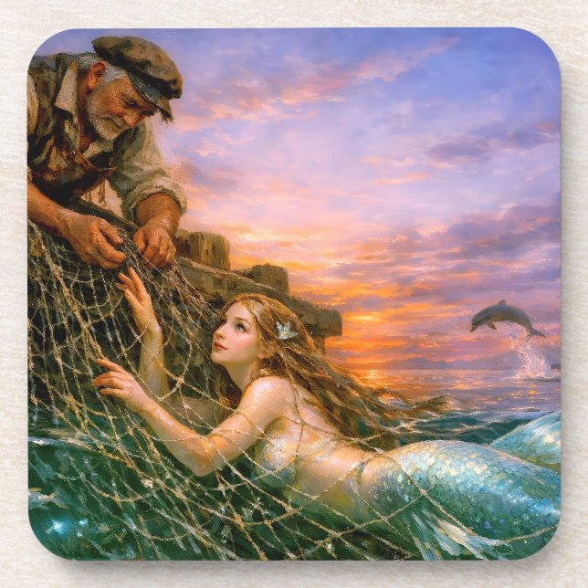 Nerithea and the Moral Catch - Fisherman’s Dilemma Getränkeuntersetzer (Vorderseite)