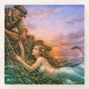 Nerithea und der moralische Fang - Fischermannot Glasuntersetzer
