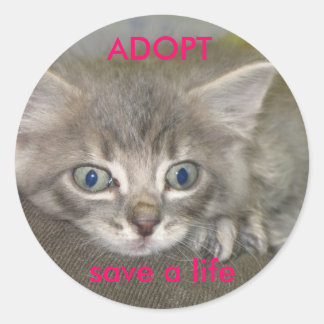 Nerml, rett ein Leben, ADOPTIER Runder Aufkleber