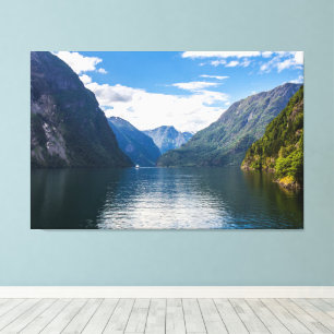 Neroyfjord Landschaftliche Landschaft Berggipfel Leinwanddruck