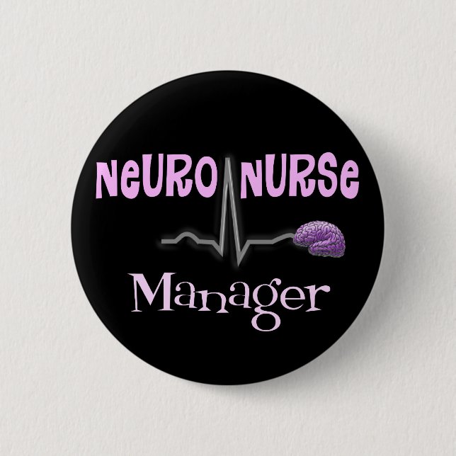 Nerven Krankenschwester-Manager-Geschenke Button (Vorderseite)