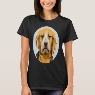 Nerviger Golden Retriever Hund mit schlechter Laun T-Shirt