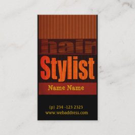 Nervöser moderner Typografie-Salon-Haar-Stylist Terminkarte