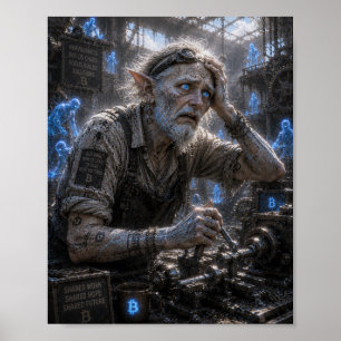 Nervosität / Monteur / Maschinenwerkstatt Poster
