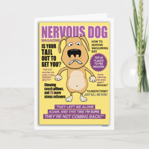 Nervous Dog Magazine drôle de carte d'anniversaire