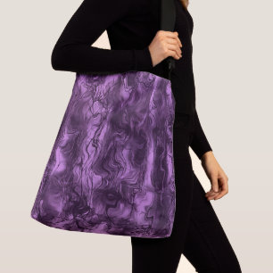 Nervous Energy Grungy Abstrakt Art Amethyst Orchid Tragetaschen Mit Langen Trägern