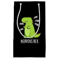 Nervous Rex Funny Dinosaur TRex Pun Dark BG