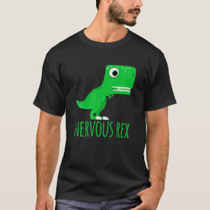 Nervous Rex Funny Tyrannosaurus Dinosaur Lover Gif T-Shirt