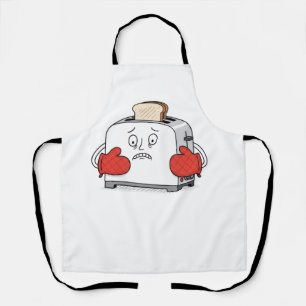 Nervous Toaster Schürze   Funny Bread Kitchen Pub