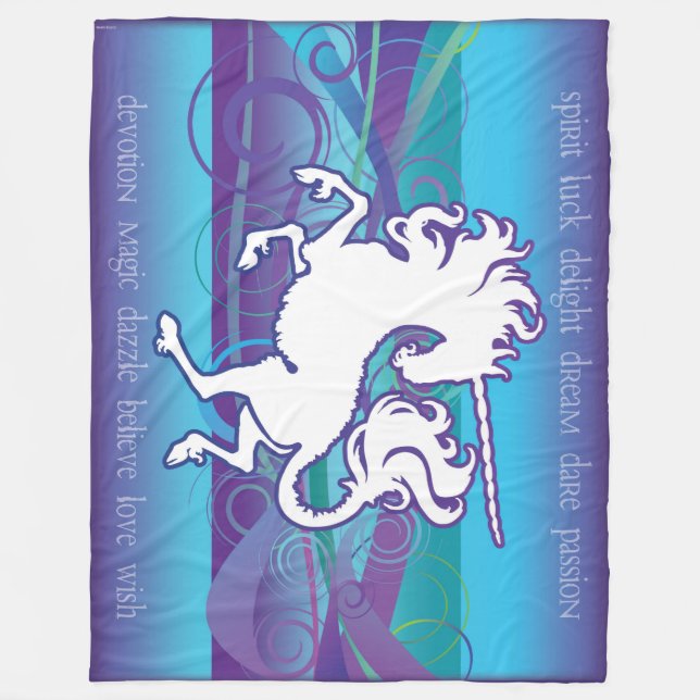 Nerz-Nest-inspirierend Einhorn-Decke 2013 Fleecedecke (Vorderseite)