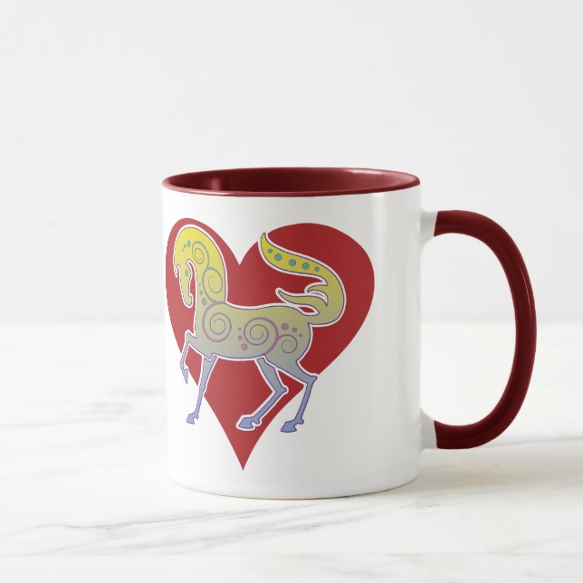 Nerz-Tasse Runequine Herz 2017 11oz Tasse (Rechts)