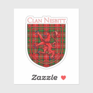 Nesbitt Tartan Scottish Plaid Lion Rampant Aufkleber