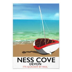 Ness Cover Devon Vintages Bahnreisepaket Fotodruck