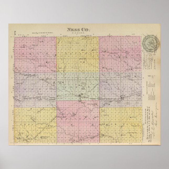 Ness Landkreis, Kansas Poster (Vorne)