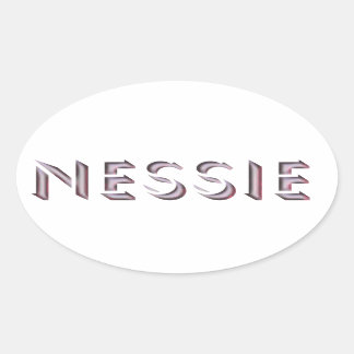 Nessie-Aufkleber Ovaler Aufkleber